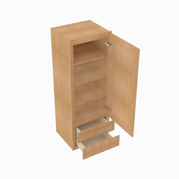 Forevermark PS W2D1848 Single Door Cabinets 18 Inch Wall Cabinet With 2 Built In Drawers Petit Sand Brown 18 Inch Cabinet 7