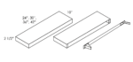 Floating Shelves PH-FLS42-White Forevermark Petit OAK - Image 2