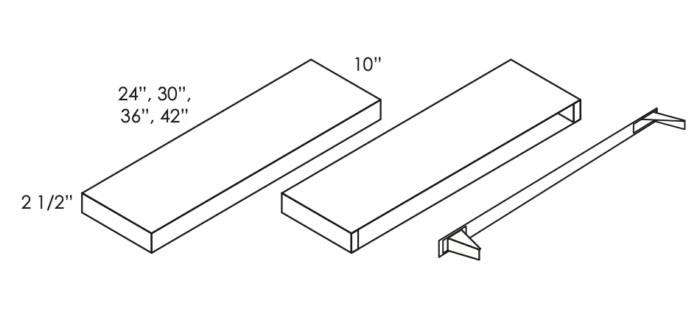 Floating Shelves PH-FLS42-White Forevermark Petit OAK - Image 2