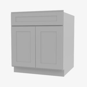 ab b27b double door 27 inch base cabinet lait gray shaker