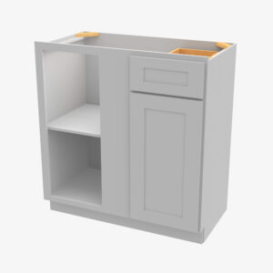 ab bblc42 45 39w double door 39 inch base blind corner cabinet lait gray shaker