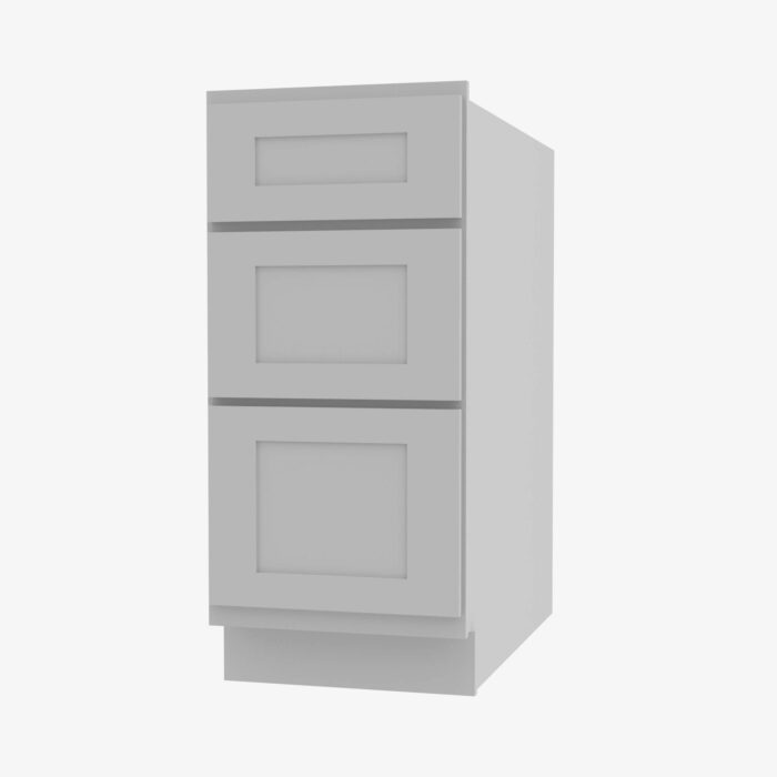 ab db243 24 inch 3 drawer pack base cabinet lait grey shaker