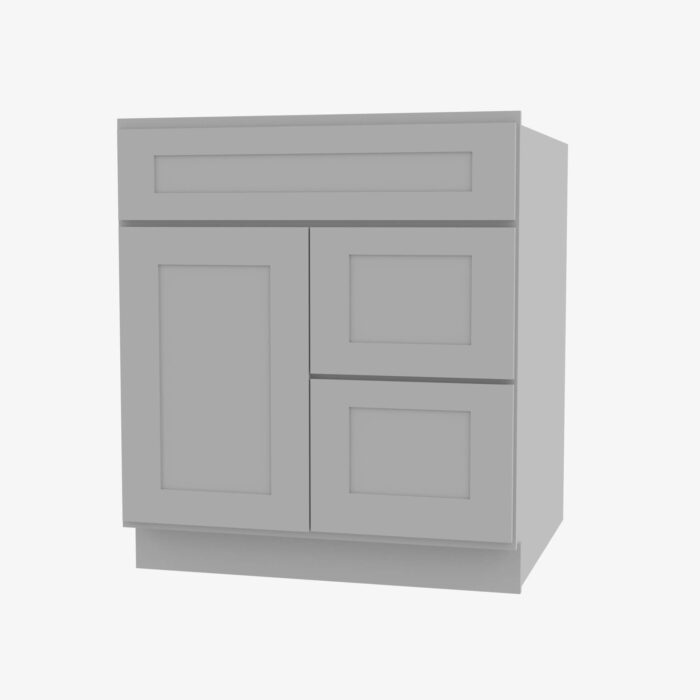 ab s3021dr 34 1 2 single door 30 inch combo vanity with right drawer lait grey shaker