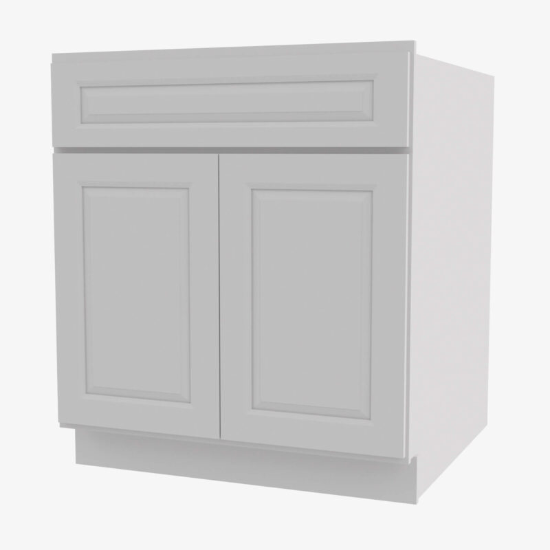 gw b36b double door 36 inch base cabinet gramercy white