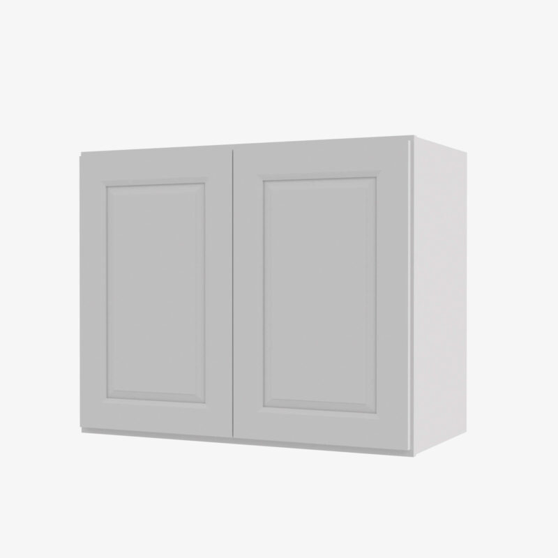 gw w3342b double door 33 inch wall cabinet gramercy white