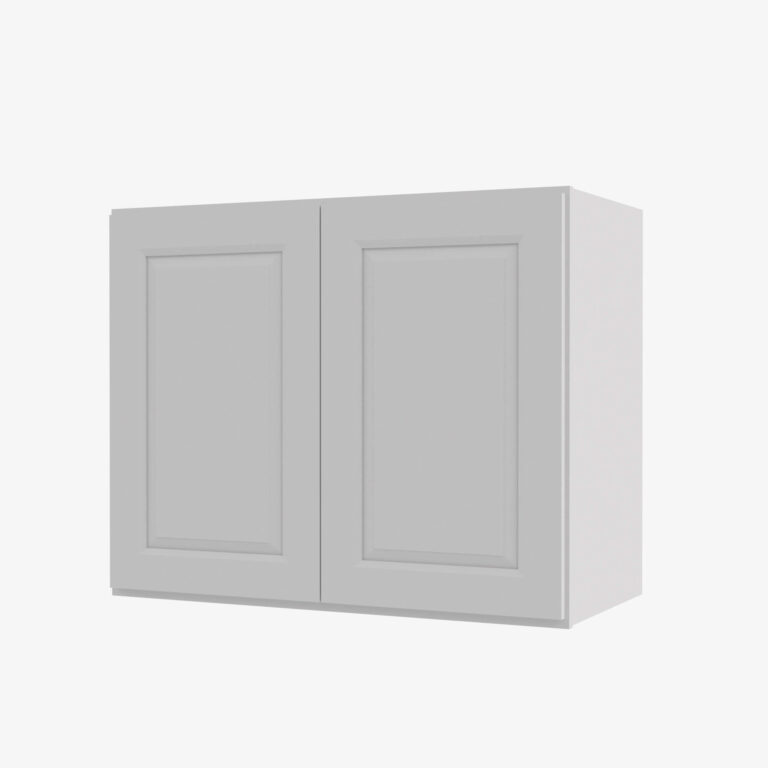gw w3630b double door 36 inch wall cabinet gramercy white