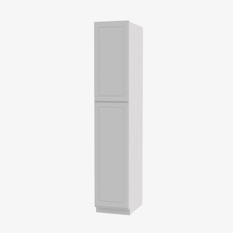 gw wp1584 double door 15 inch tall wall pantry cabinet gramercy white