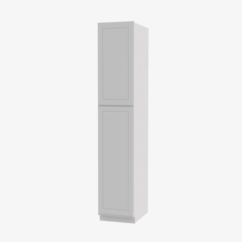 gw wp1596 double door 15 inch tall wall pantry cabinet gramercy white