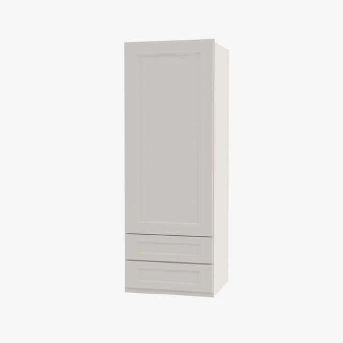 tq w2d1848 single door 18 inch wall cabinet with 2 built in drawers townplace crema