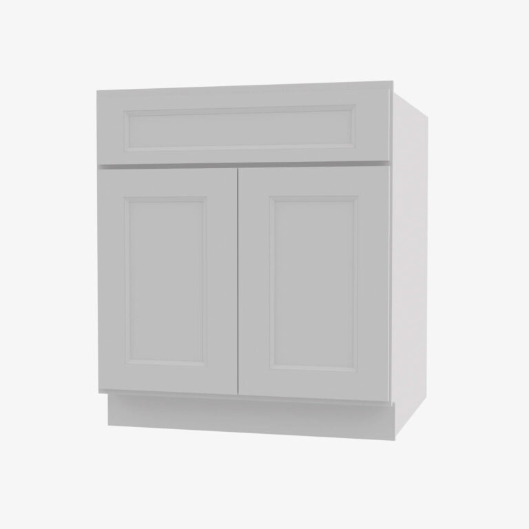 tw b30b double door 30 inch base cabinet uptown white