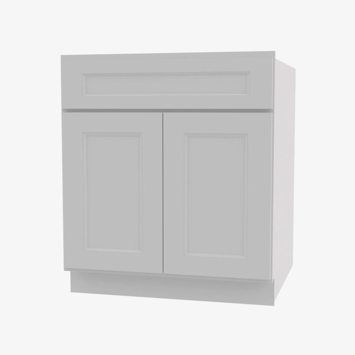 tw s2421b 34 1 2 double door 24 inch sink base vanity with drawers uptown white