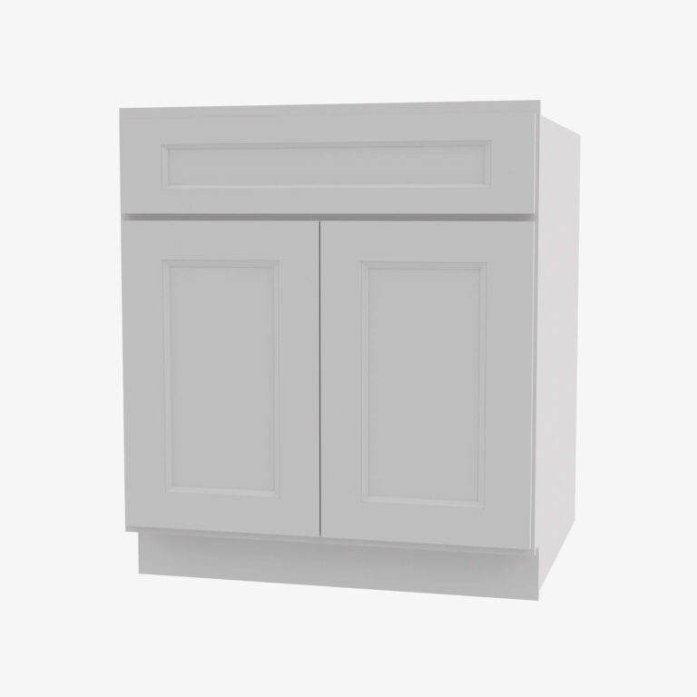 tw s3021b 34 1 2 double door 30 inch sink base vanity with drawers uptown white