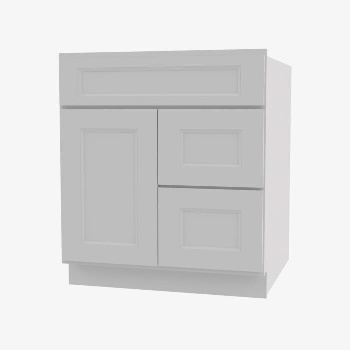 tw s3621bdr 34 1 2 double door 36 inch sink base combo vanity with right drawer uptown white