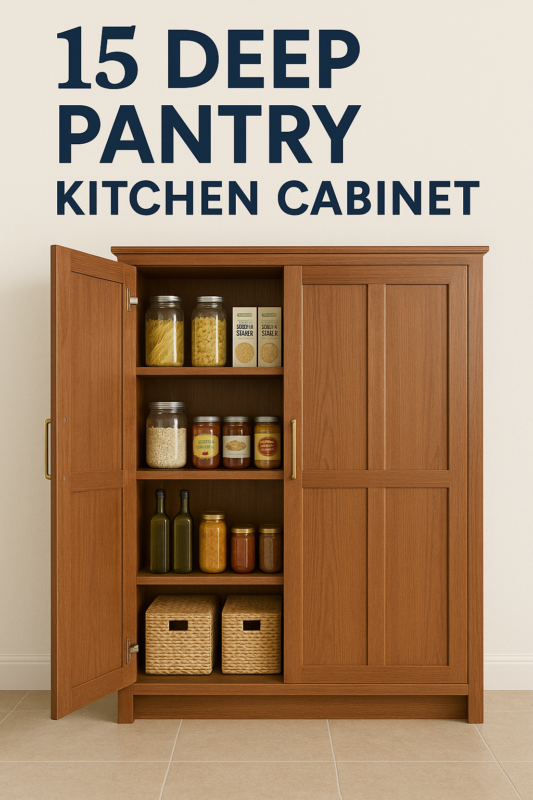 15 Deep Pantry Kitchen Cabinet