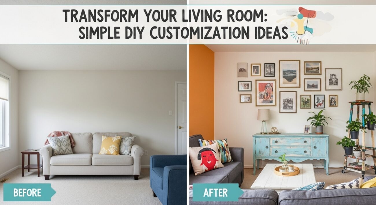 Transform Your Living Room Simple DIY Customization Ideas