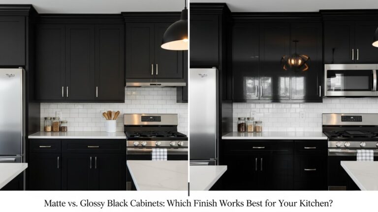 Matte vs Glossy Black Cabinets Which Finish Works Best for Your Kitchen