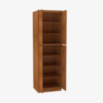 PR-WP3090B Four Door 30 Inch Tall Wall Pantry Cabinet with Butt Doors | Petit Brown - Image 4