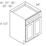 Forevermark Cabinetry CZ-B27B Double Door 27 Inch Base Cabinet | Cullian Champagne