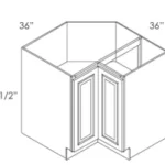 CZ-LS3612S EZR3612 Single Door Cabinets 36 Inch Easy EZ Reach Lazy Susan Cabinets Base Corner Cabinet | Cullian Champagne