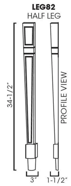 Forevermark-AP-LEG82-Half-Decor-Leg-TSG-Forevermark-Pepper-Shaker-Espresso-3-Inch-Cabinet-2-1-qwe0r64y2d3z1nz6lxtotnd1bgx5hwwf5virnr5gw6 CZ-LEG81 Full Decor Leg | TSG Forevermark Townplace Cerema - Image 1