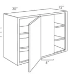 CZ-WBLC30/33-3042 Single Door Cabinets 30 Inch Wall Blind Corner Cabinet | Cullian Champagne